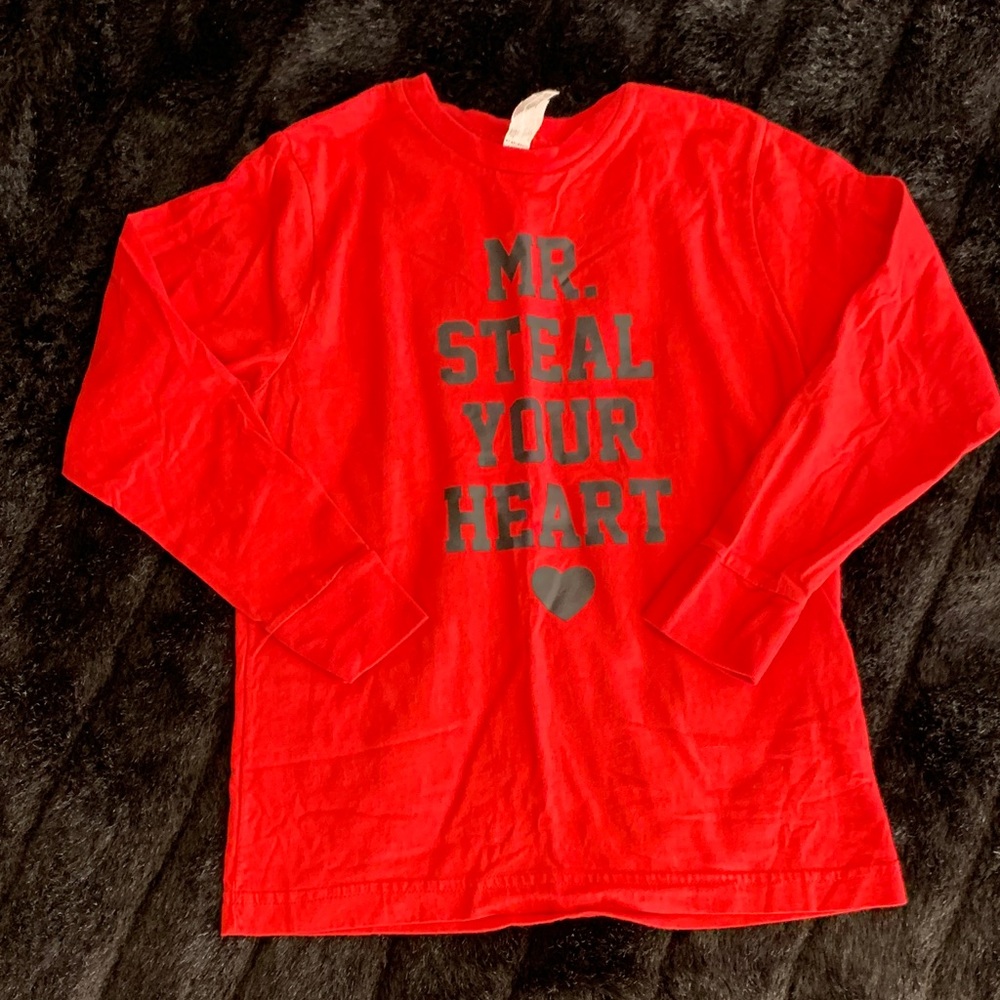 Vibrant Red Long Sleeve Kids Tee